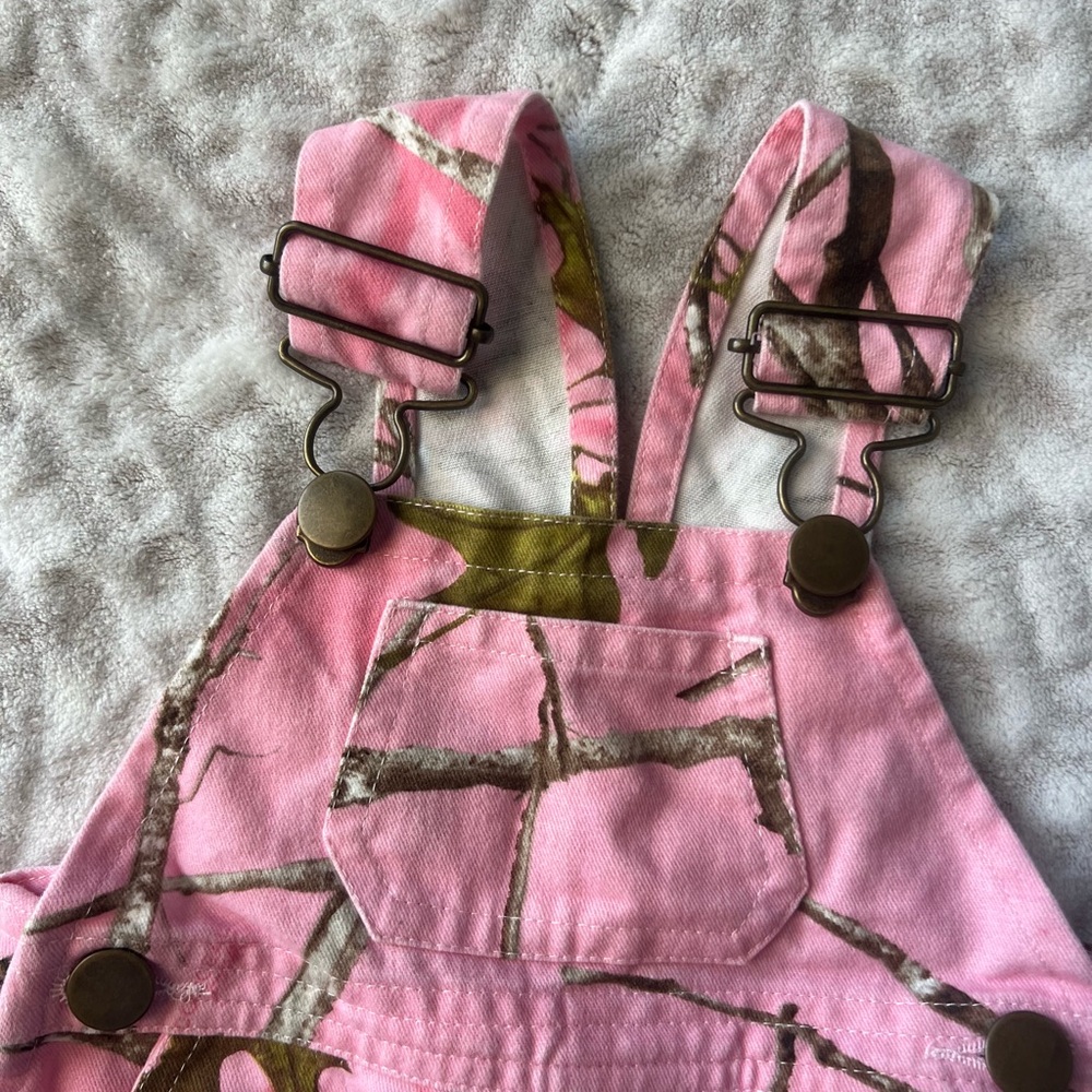 Cabela’s Pink Camouflage Baby Overalls | Size 3M - Picture 3 of 7